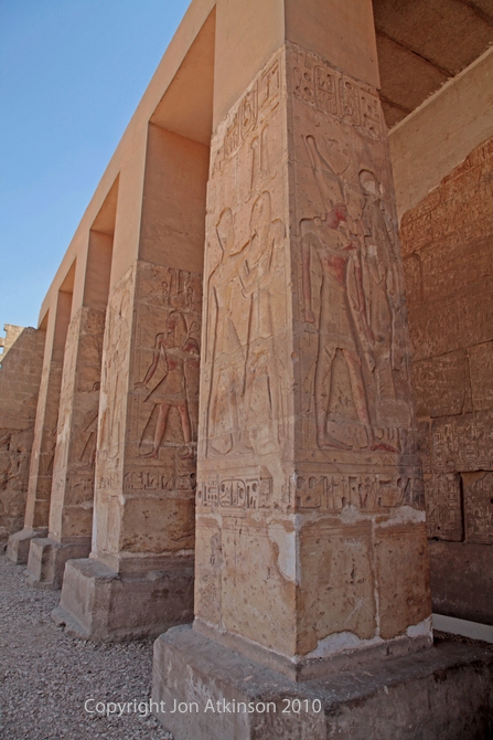 Pillar at entrance to Temple of Seti I, Abydos